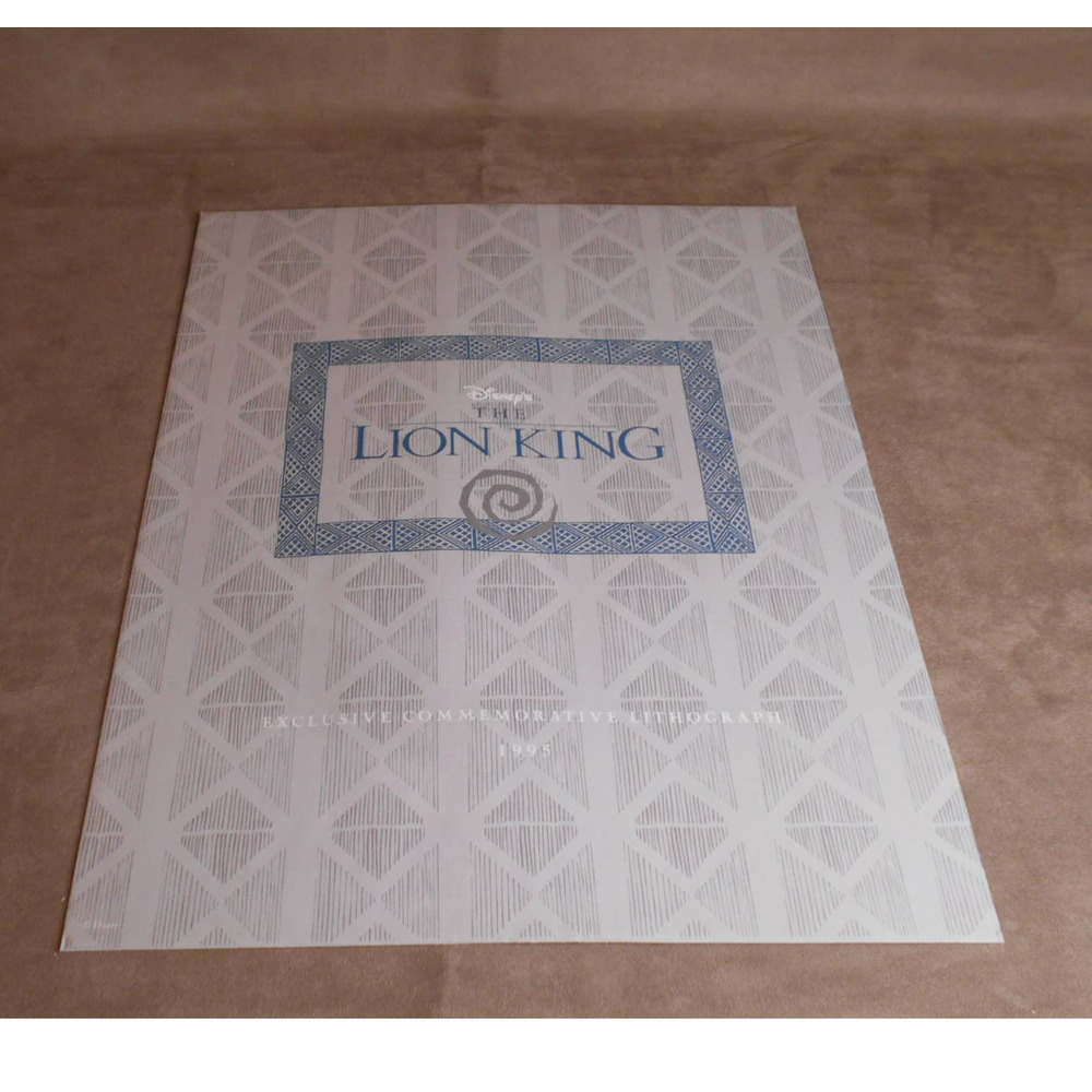 Lion King 1995 Envelope Only Disney Commemorative Lithograph